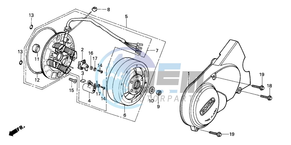 LEFT CRANKCASE COVER/ GENERATOR (2)