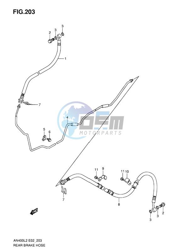 REAR BRAKE HOSE