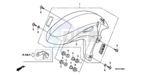 CB600FAA Europe Direct - (ED / ABS 25K) drawing FRONT FENDER