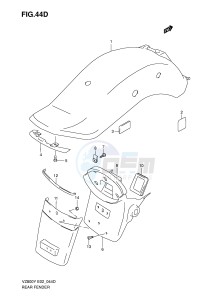 VZ800 (E2) MARAUDER drawing REAR FENDER (MODEL K1)