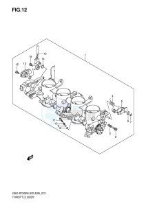 GSX-R750 (E3-E28) drawing THROTTLE BODY