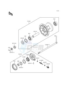 KDX 200 E [KDX200] (E1-E3) [KDX200] drawing FRONT HUB