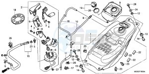 NC700SC drawing FUEL TANK/ FUEL PUMP