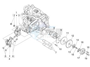 GTV 300 4T 4V ie Touring (USA) USA drawing Rocking levers support unit