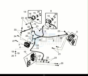 CRUISYM a 250 (LV25W2-EU) (M0) drawing FR.-RR. BRAKE