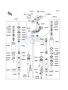 VN1700_VOYAGER_CUSTOM_ABS VN1700KDF GB XX (EU ME A(FRICA) drawing Front Fork