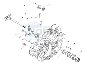 RX 125 E4 (EMEA) drawing Gear box / Selector / Shift cam