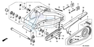 CBR1000RA9 U / ABS MME SPC drawing SWINGARM