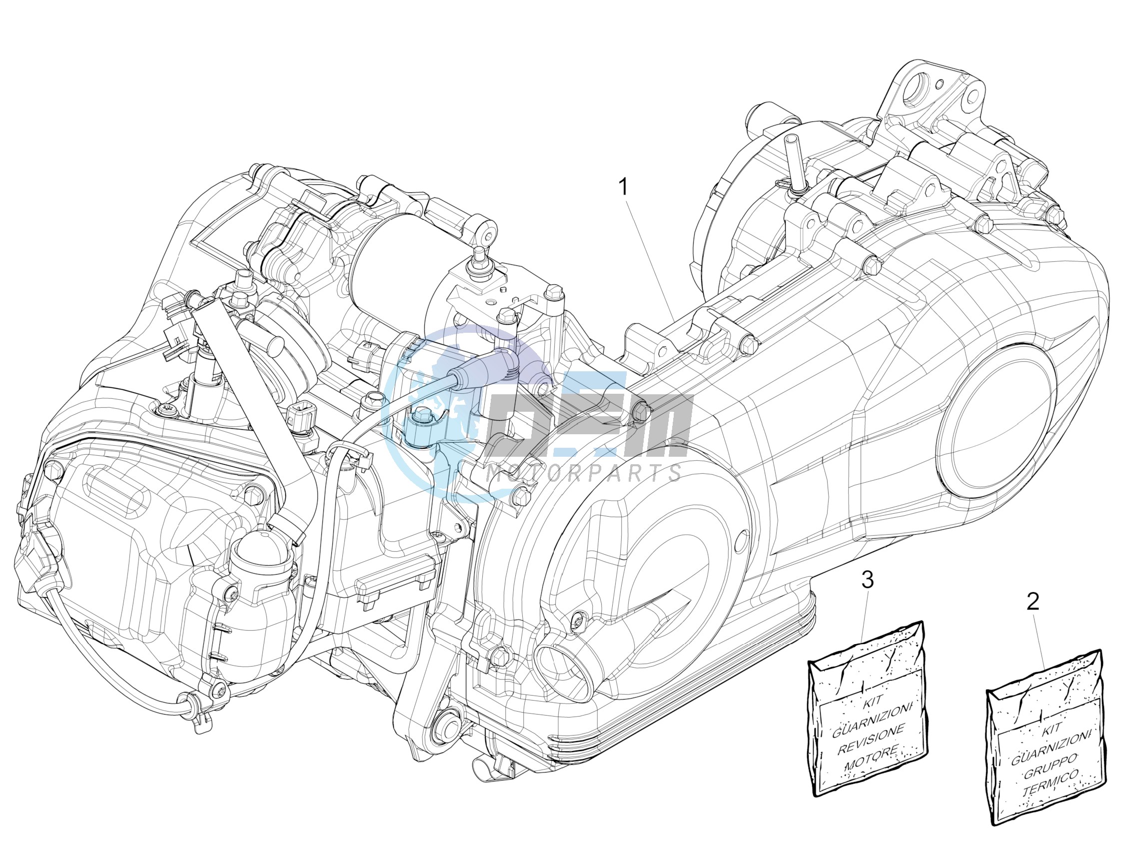 Engine, assembly