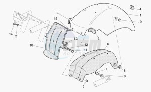 California 1100 Stone - Metal PI EV/EV Touring PI drawing Rear mudguard