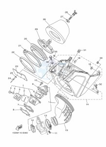 YZ250X (BF1H) drawing INTAKE