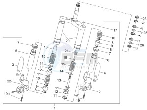 Stalker 50 Special Edition drawing Fork steering tube - Steering bearing unit