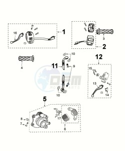 KISBEE 50 A SLN drawing BRAKING SYSTEM