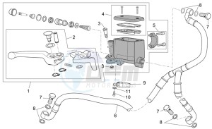 Breva V IE 850 drawing Front master cilinder