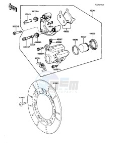 KZ 650 H [CSR] (H3) [CSR] drawing FRONT BRAKE -- 83 H3- -