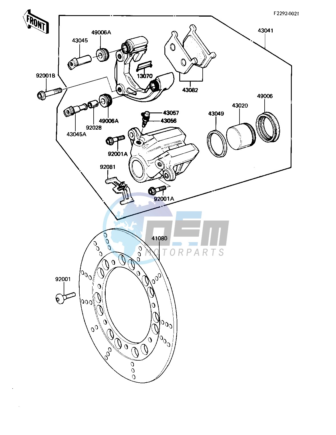 FRONT BRAKE -- 83 H3- -