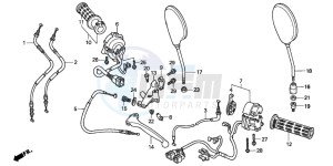 CB500 drawing SWITCH/CABLE