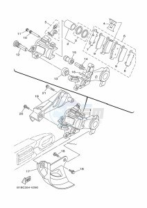 YZ250X (BF1T) drawing REAR BRAKE CALIPER