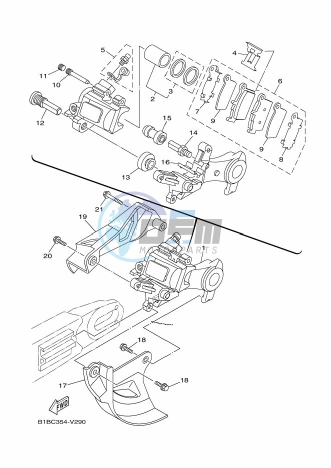 REAR BRAKE CALIPER