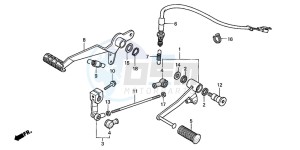 CB900F HORNET 900 drawing PEDAL