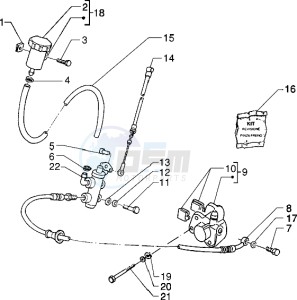 Typhoon 50 m.y. 2004 drawing Front brake cylinder-Brake caliper