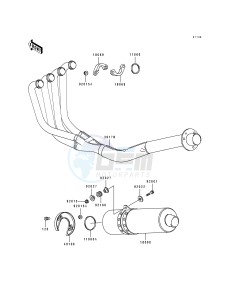 ZX 750 K [NINJA ZX-7R] (K1-K2) [NINJA ZX-7R] drawing MUFFLER