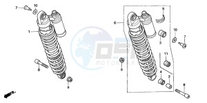 CB1300A CB1300SUPER FOUR drawing REAR CUSHION