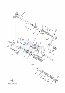 YFM700R (BCX9) drawing SHIFT CAM & FORK