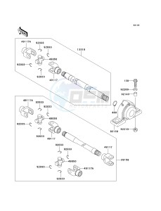 KAF 950 B [MULE 3010 DIESEL 4X4] (B7F) B6F drawing DRIVE SHAFT-PROPELLER