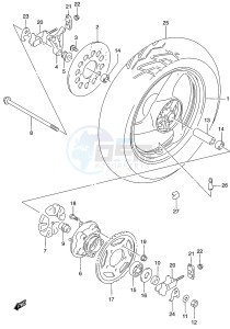 GS500 (P19) drawing REAR WHEEL