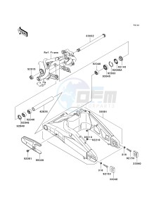 KLE 650 A [VERSYS] (9F-9F) A7F drawing SWINGARM