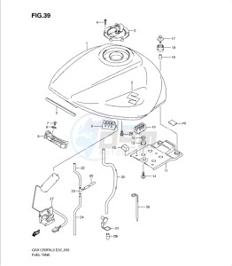 GSX1250 FA drawing FUEL TANK L0-L4