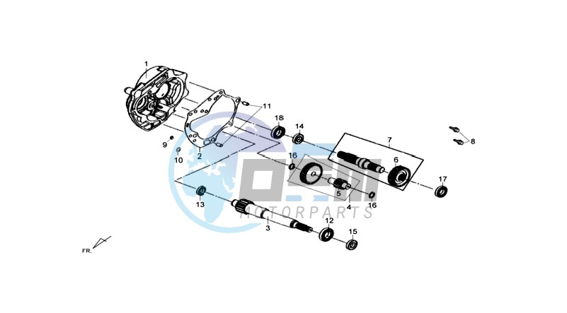 CRANKCASE - DRIVE SHAFT