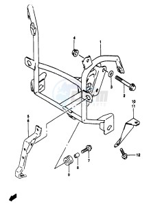 GSF1200A (E18) drawing COWLING BRACE (GSF1200ST SV SAV SW SAW SX SAX SY SAY)