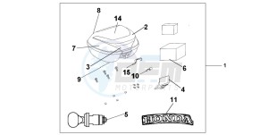 SH150S 125 drawing TOP BOX 35 L PEARL SIENNA RED