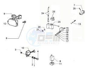 PX 125 30 Anni drawing Voltage Regulators -ECU - H.T. Coil