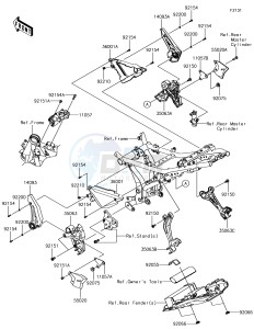 NINJA 650 EX650KHFA XX (EU ME A(FRICA) drawing Frame Fittings