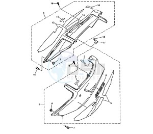 YZF R 750 drawing SIDE COVER