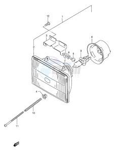 RMX250 (E1) drawing HEADLAMP