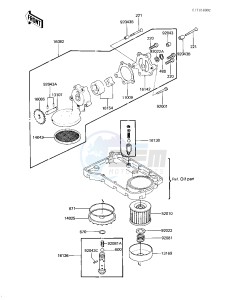 KZ 750 F [LTD SHAFT] (F1) [LTD SHAFT] drawing OIL PUMP_OIL FILTER