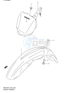 RM125 (E2) drawing FRONT FENDER