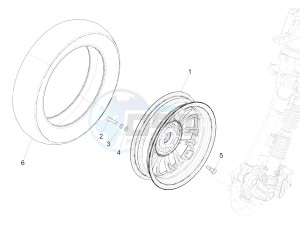 SPRINT 50 4T-3V E4 (EMEA) drawing Front wheel