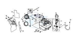 GTS 250 EURO 3 drawing FUEL TANK - FUEL CUT