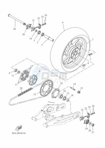 XSR700 MTM690-U (BJW1) drawing REAR WHEEL