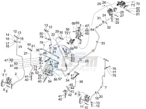 MP3 300 ie Touring drawing Brakes hose  - Calipers