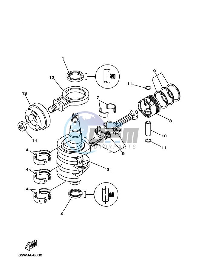 CRANKSHAFT--PISTON