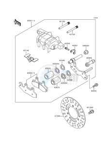 KLF 400 B [BAYOU 400 4X4] (B4-B6) [BAYOU 400 4X4] drawing FRONT BRAKE