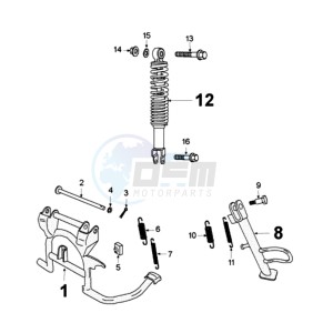 VCLIC BAEVP drawing REAR SHOCK AND STAND