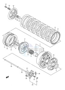 GSX750F (E28) drawing CLUTCH