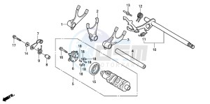 VT750CA drawing GEARSHIFT DRUM